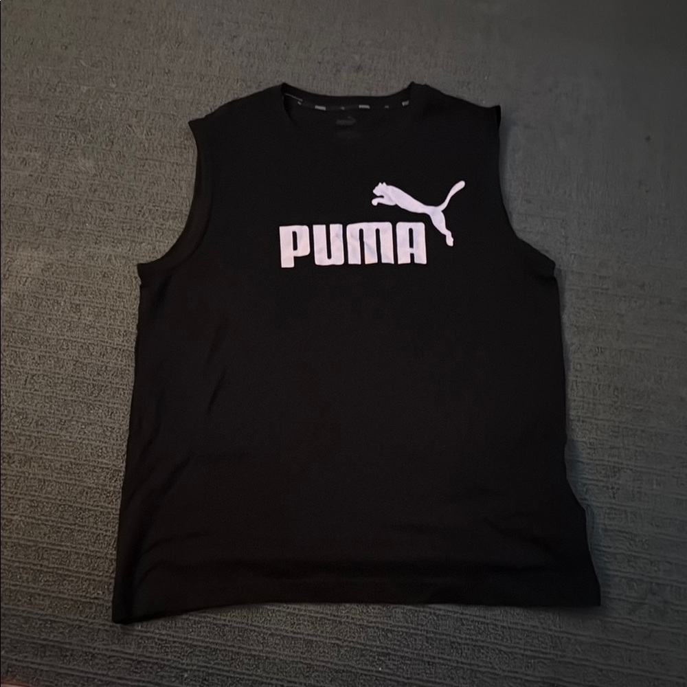 PUMA Black Sleeveless Shirt